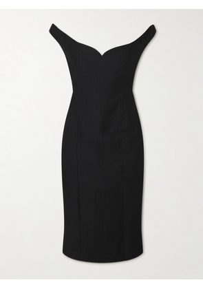Calvin Klein Collection - Anita Off-the-shoulder Wool-blend Dress - Black - IT36,IT38,IT40,IT42,IT44,IT46