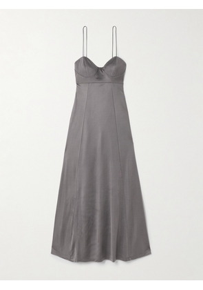 Dries Van Noten - Paneled Jersey Midi Dress - Gray - x small,small,medium,large