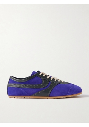 Dries Van Noten - Leather-trimmed Suede Sneakers - Purple - IT35,IT36,IT37,IT38,IT39,IT40,IT41