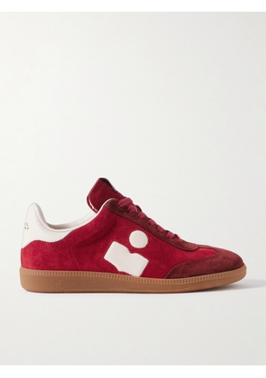 Isabel Marant - Bryce Leather-trimmed Suede Sneakers - Red - FR36,FR37,FR38,FR39,FR40,FR41