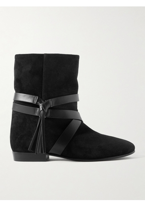 Isabel Marant - Rejen Leather-trimmed Suede Ankle Boots - Black - FR36,FR37,FR38,FR39,FR40,FR41