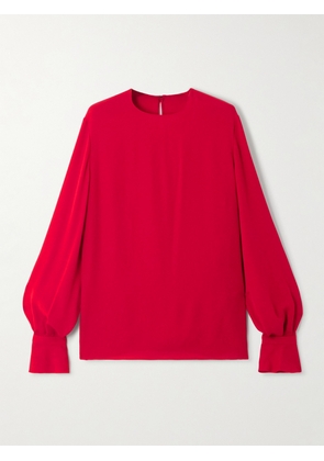 Valentino Garavani - Ruffled Silk Blouse - Red - IT36,IT38,IT40,IT42,IT44,IT46,IT48,IT50