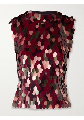 Dries Van Noten - Sequined Tulle Top - Red - FR 34,FR 36,FR 38,FR 40,FR 42,FR 44