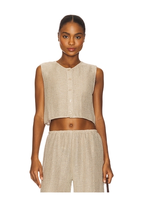 LESET Stella Crewneck Vest Top in Grey. Size L. Also in M.