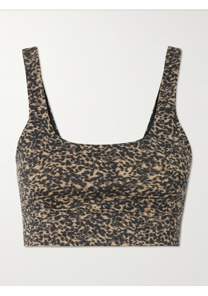 Varley - Cori Leopard-print Freesoft™ Jersey Sports Bra - Animal print - x small,small,medium,large,x large