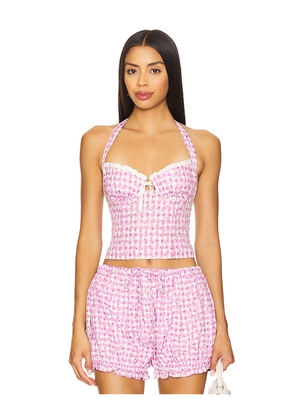 MAJORELLE Kailey Top in Pink. Size L. Also in XXS, XS, S, M, XL.