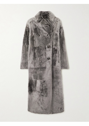 Yves Salomon - Double-breasted Shearling Coat - Green - FR 34,FR 36,FR 38,FR 40,FR 42,FR 44,FR 46