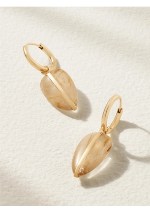 By Pariah - Pebble 14-karat Recycled Gold Quartz Hoop Earrings - One size