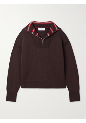 La Ligne - Bastien Striped Merino Wool Sweater - Brown - xx small,x small,small,medium,large,x large