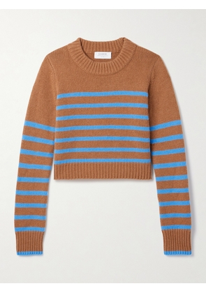La Ligne - Mini Marin Striped Wool And Cashmere-blend Sweater - Brown - xx small,x small,small,medium,large,x large