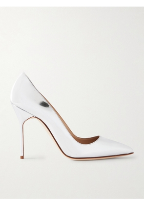 Manolo Blahnik - Bb 105 Metallic Leather Pumps - Silver - IT36,IT36.5,IT37,IT37.5,IT38,IT38.5,IT39,IT39.5,IT40,IT40.5,IT41,IT41.5,IT42
