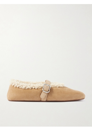 Alaïa - Shearling Ballet Flats - Brown - IT35,IT35.5,IT36,IT37,IT37.5,IT38,IT38.5,IT39,IT39.5,IT40,IT40.5,IT41,IT41.5