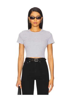 LESET Kelly Crop Slim Fit Tee in Grey. Size M. Also in XL.