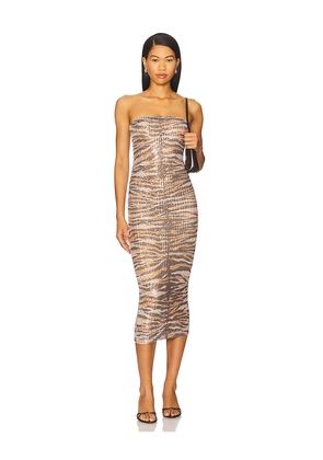 Le Superbe Tigress Tube Dress in Brown. Size M. Also in XS.