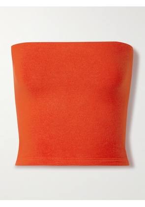 LESET - Lauren Strapless Stretch-knit Top - Red - x small,small,medium,large,x large