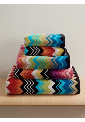Missoni - Giacomo Set Of Five Striped Jacquard-knit Cotton-terry Towels - Multi - One size
