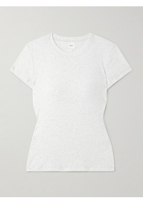 LESET - Nando Ribbed Cotton-jersey T-shirt - Gray - x small,small,medium,large,x large