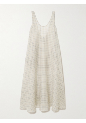 LESET - Carmen Checked Cotton And Silk-blend Maxi Dress - Green - x small,small,medium,large,x large