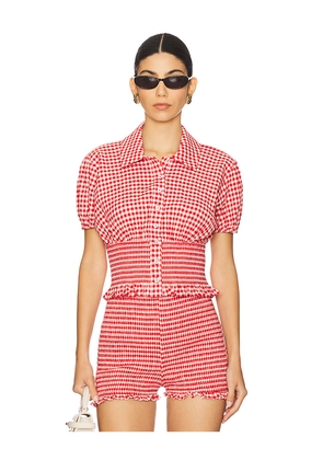 L'Academie by Marianna Gwen Top in Red. Size L. Also in M.