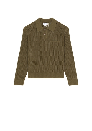 Obey Duane Sweater Polo in Green. Size L. Also in M, S, XL/1X.