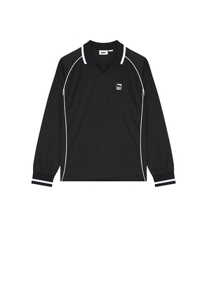 Obey Polo Collar Sports Shirt in Black. Size L. Also in M, XL/1X.