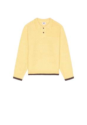 Obey Sweater Polo in Yellow. Size L. Also in M, S.