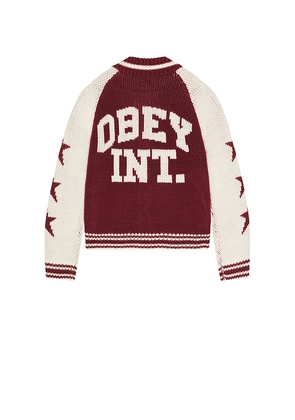 Obey Int. Cowichan Sweater in Red. Size L. Also in M.