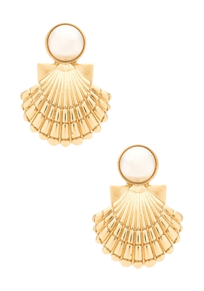 Lovers and Friends Holly Earring in Metallic Gold.