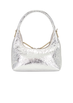 MARGESHERWOOD Mini Hobo Bag in Metallic Silver.