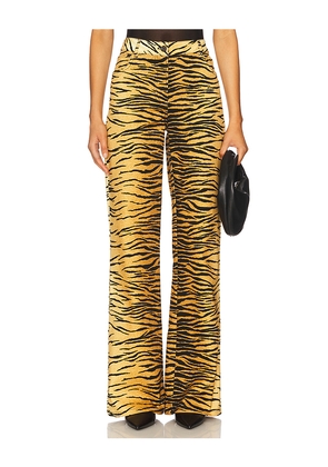 Moschino Jeans Tiger Stripes Trousers in Brown. Size 42. Also in 44, 46.