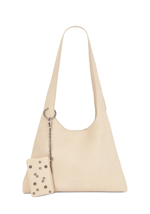 MARGESHERWOOD Large Halter Hobo Bag in Nude.