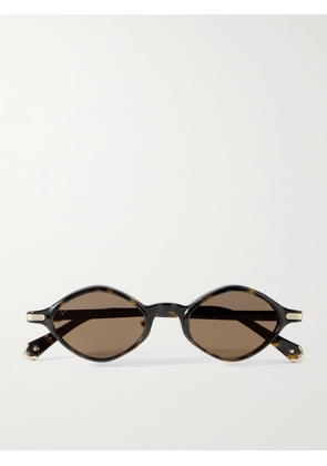 Cartier Eyewear - Oval-frame Tortoiseshell Acetate Sunglasses - One size