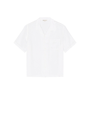 onia Air Linen Convertible Vacation Shirt in White. Size L. Also in XL/1X.