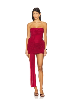 MISHA The Ember Mini Dress in Red. Size L. Also in S, M, XL.