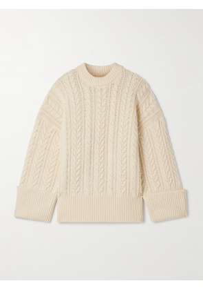 Co - Oversized Cable-knit Wool-blend Sweater - Ivory - XS/S,M/L