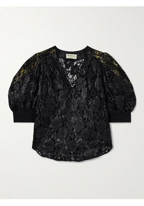 MAISON MAYLE - Juana Joya Metallic Lace Blouse - Black - US0,US2,US4,US6,US8