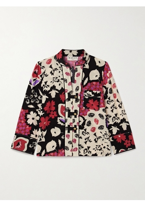 MAISON MAYLE - Nadege Printed Silk-crepe Blouse - Multi - US0,US2,US4,US6,US8,US10