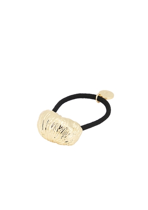 LELET NY Seashell Mini Pony Cuff in Metallic Gold.