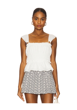 MORE TO COME Tallulah Top in White. Size L. Also in XXS, XS, S, M, XL.