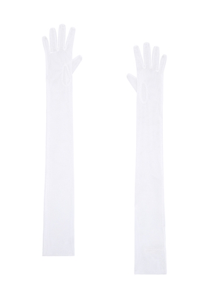 Norma Kamali Long Gloves in White. Size M/L. Also in XS/S.
