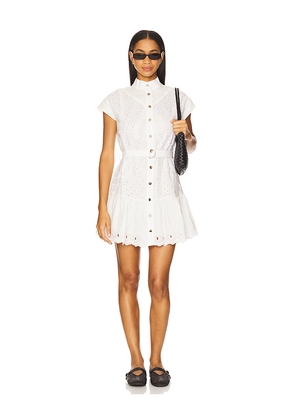 Karina Grimaldi Aruba Embroidered Dress in White. Size L. Also in XS, S, M.