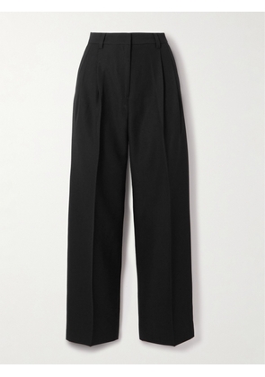 TOTEME - Pleated Wool Wide-leg Trousers - Black - DK32,DK34,DK36,DK38,DK40,DK42