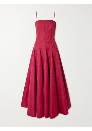 Emilia Wickstead - Gracia Pleated Recycled-moire Gown - Red - UK 4,UK 6,UK 8,UK 10,UK 12
