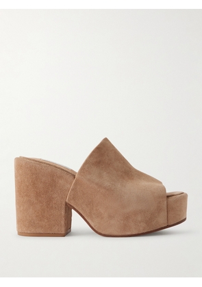 Gabriela Hearst - Ares Suede Platform Mules - Neutrals - IT36,IT36.5,IT37,IT37.5,IT38,IT38.5,IT39,IT39.5,IT40,IT40.5,IT41,IT41.5,IT42