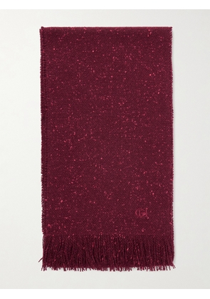 Gabriela Hearst - Illumina Fringed Wool And Cashmere-blend Scarf - Burgundy - One size