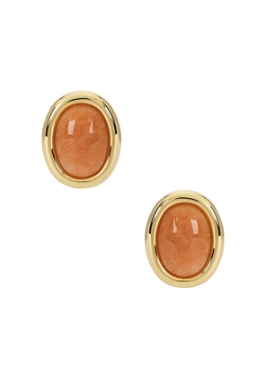 Luv AJ Sunset Stone Studs in Orange.