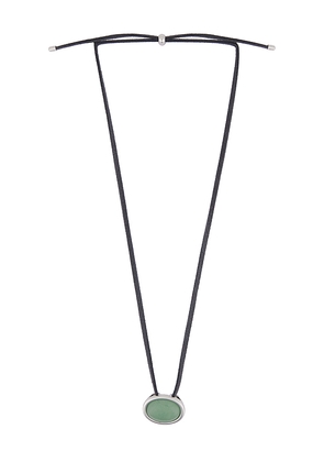 Luv AJ Sunset Stone Cord Necklace in Green.