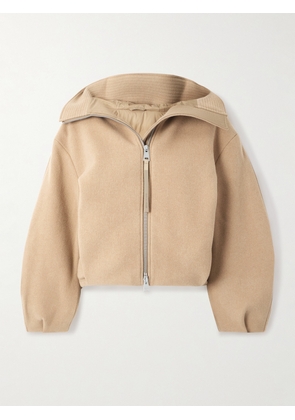 Canada Goose - Chilliwack Cropped Hooded Wool-blend Felt Bomber Jacket - Brown - x small,small,medium,large,x large