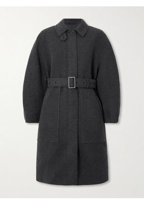 Canada Goose - Mila Belted Brushed Padded Wool-blend Coat - Gray - x small,small,medium,large