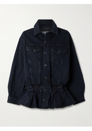 AGOLDE - Rubik Denim Peplum Jacket - Blue - x small,small,medium,large,x large